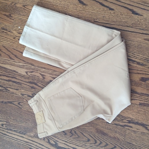Escada chic comfy EUC quality nice tan stretch straight leg jeans. W32 L 31 - Picture 4 of 7